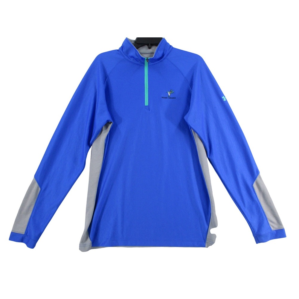 Under Armour Mens Allseasongear 1/4 Zip Pullover Blue Grey UM7854 Size Large